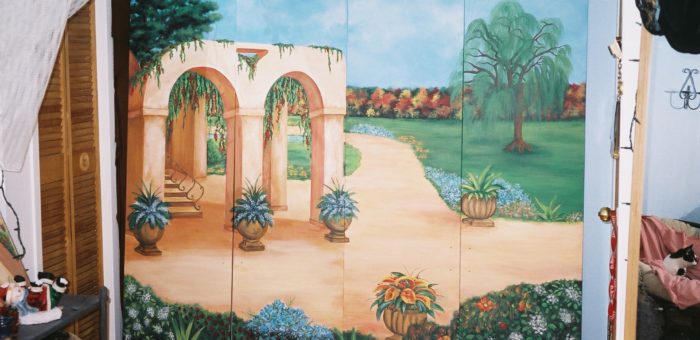 Murale jardin et champs